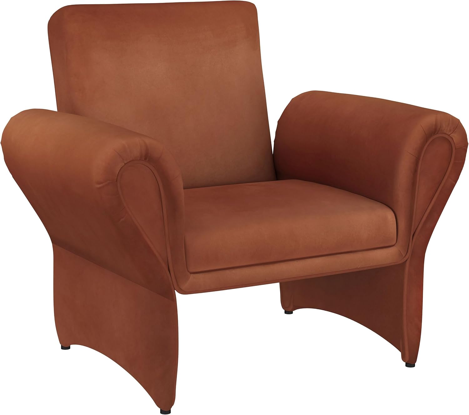 Coaster Home Furnishings Liana Upholstered Roll Arm Accent Armchair Rust Orange