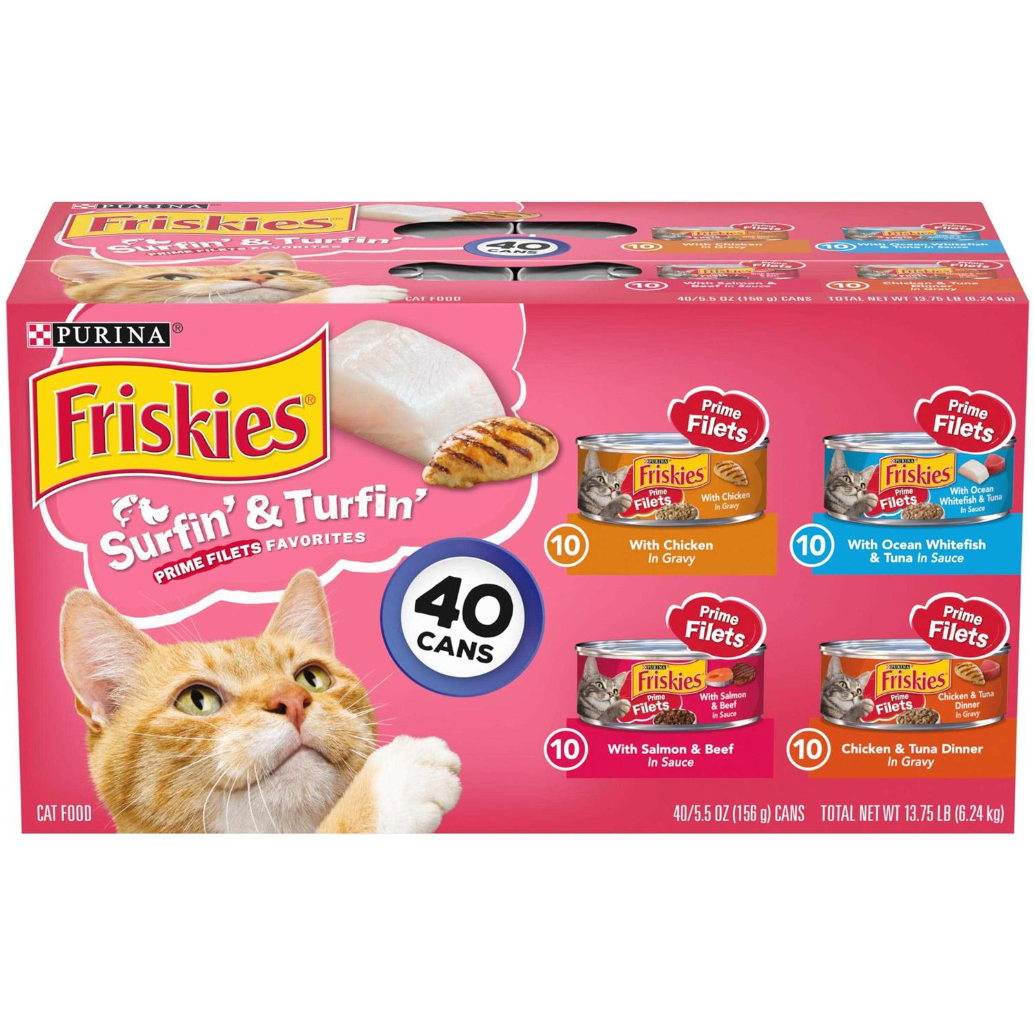 Purina Friskies Surfin & Turfin' Wet Cat Food - Pet Supplies online store