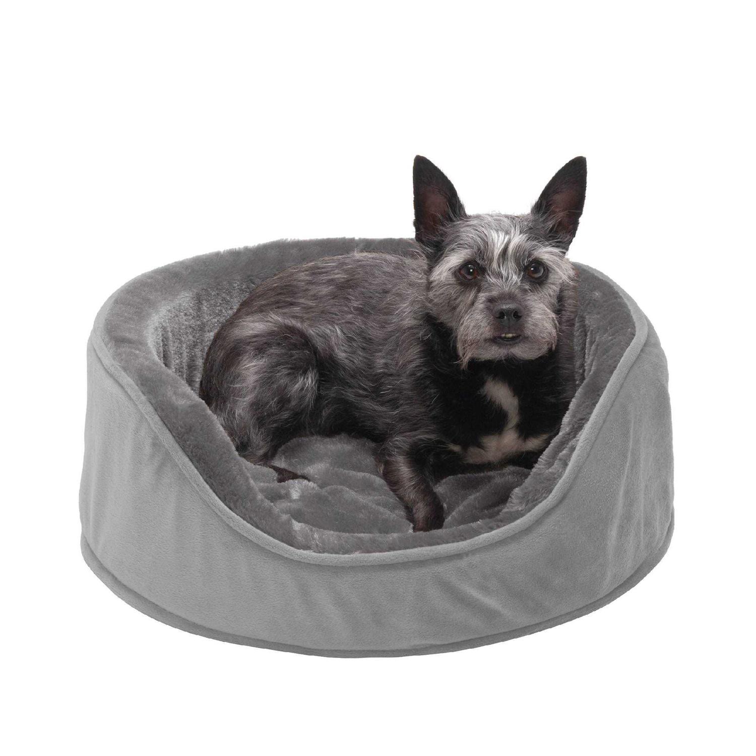 FurHaven Plush & Velvet Oval Dog Bed - Pet Supplies online store