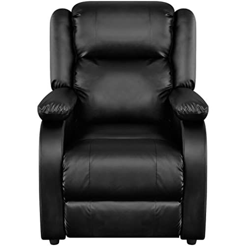 Electric Massage Chair,Reading Chair,Adjustable TV Chair,Ergonomic Office Chair,8 Massage Nodes,Adjustable Backrest and Footrest,Use in Hotels,Commercial Leisure Area, Black Faux Leather