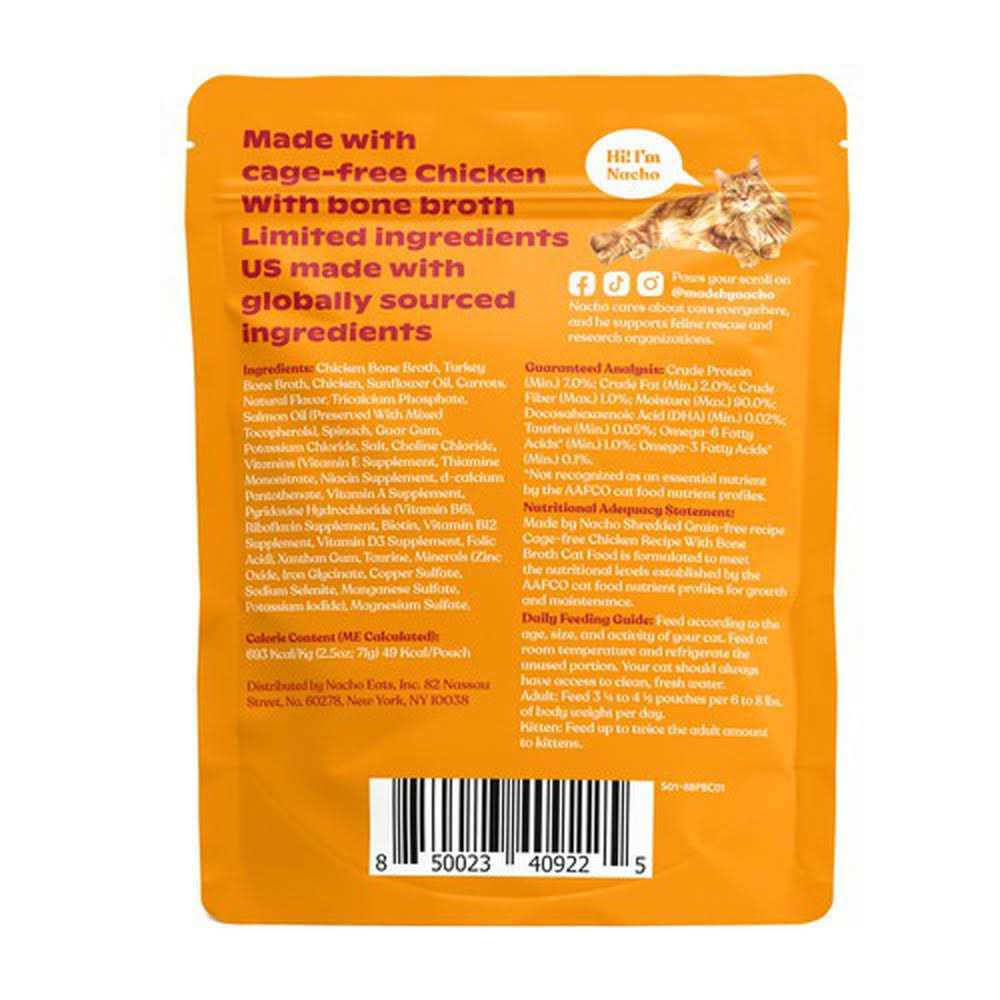 Made By Nacho Digestive Support Cage-Free Chicken Puree Meal Topper with Bone Broth - Pet Supplies online store