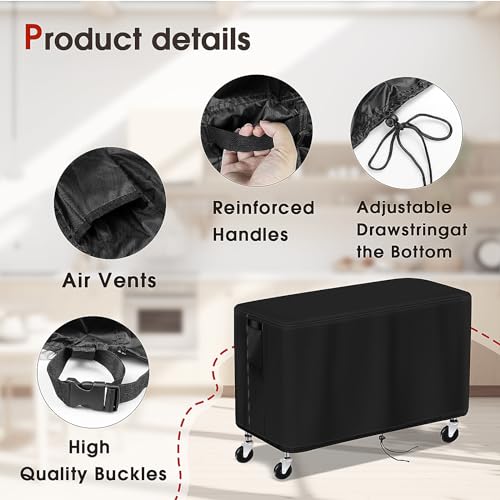 Cooler Cover, Outdoor Tool Chest Cover Cooler Cart Cover for Keter 63 Quart Cooler Bevy Bar and Serving Station Outdoor Table Cover Patio Storage Waterproof Cover