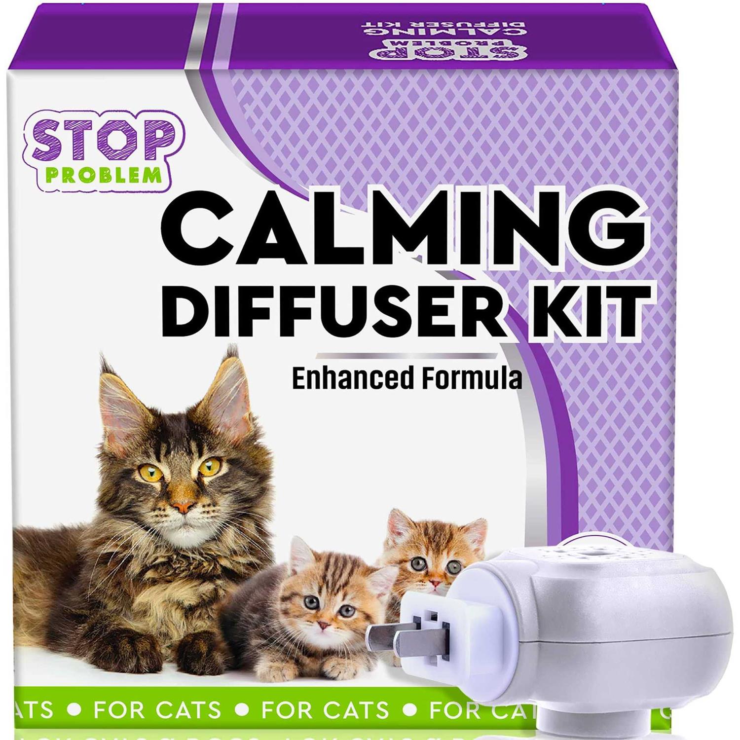 Beloved Pets Cat Calming Diffuser & Pet Anti Anxiety Products Feline Calm Pheromones Plug in & Cats Stress Relief Comfort Help with Aggression - Pet Supplies online store