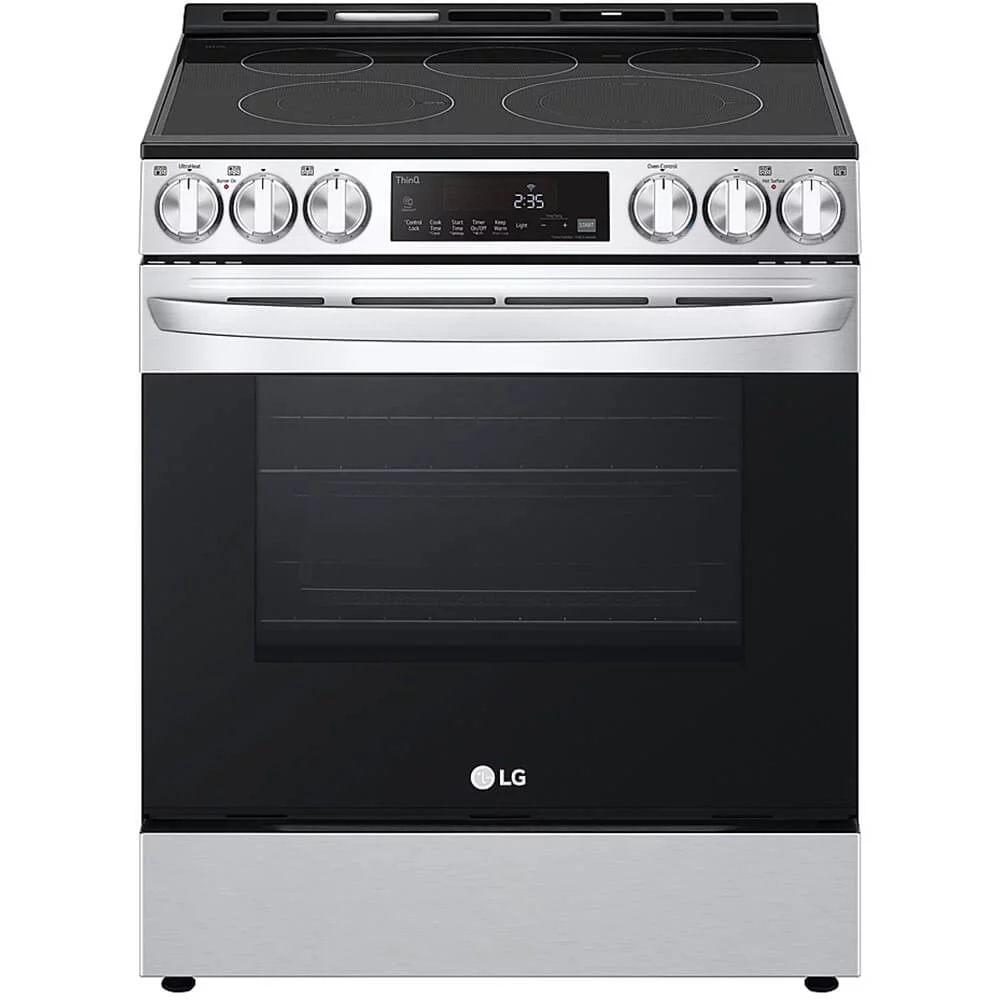 LG LSEL6333F 6.3 Cu. Ft. Stainless Smart Convection Electric Range with Air Fry & EasyClean