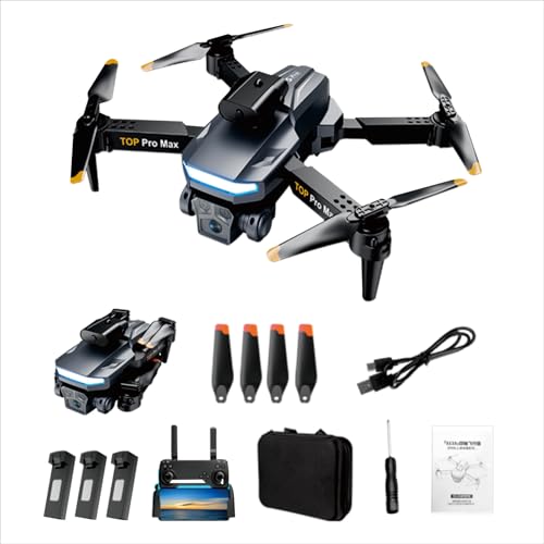 Drone with Camera- Drone 1080P FPV Camera for Kids Adults Beginners Upgrade Altitude Hold ， One Key Start,3 Batteries， Gestures Selfie, 90° Adjustable Lens, 3D Flips.(A15)