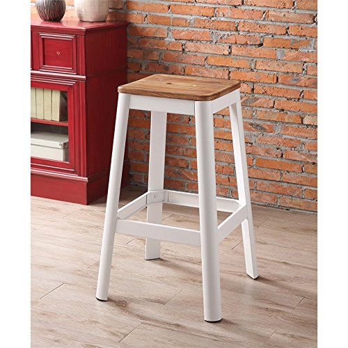 Acme Jacotte Bar Stool in Natural and Teal