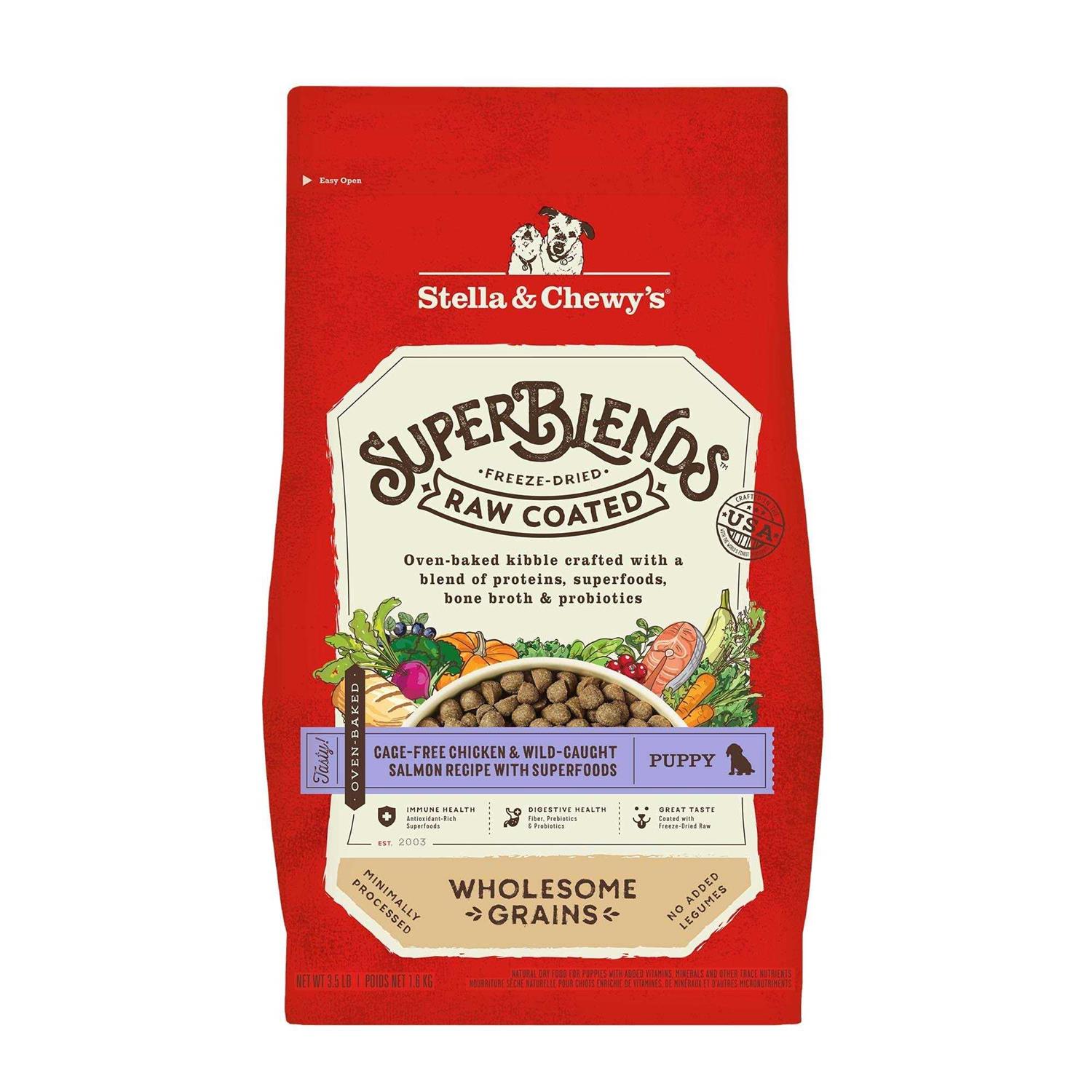 Stella & Chewy's SuperBlends Raw Wholesome Grains Puppy Cage Free Chicken & Wild Caught Salmon Recipe with Superfoods - Pet Supplies online store