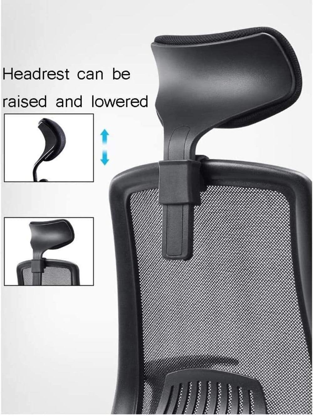 Armchair Office Chair, High Back Swivel Chair Computer Desk Mesh Chair Adjustable Height for Home Work Study Task Gamin