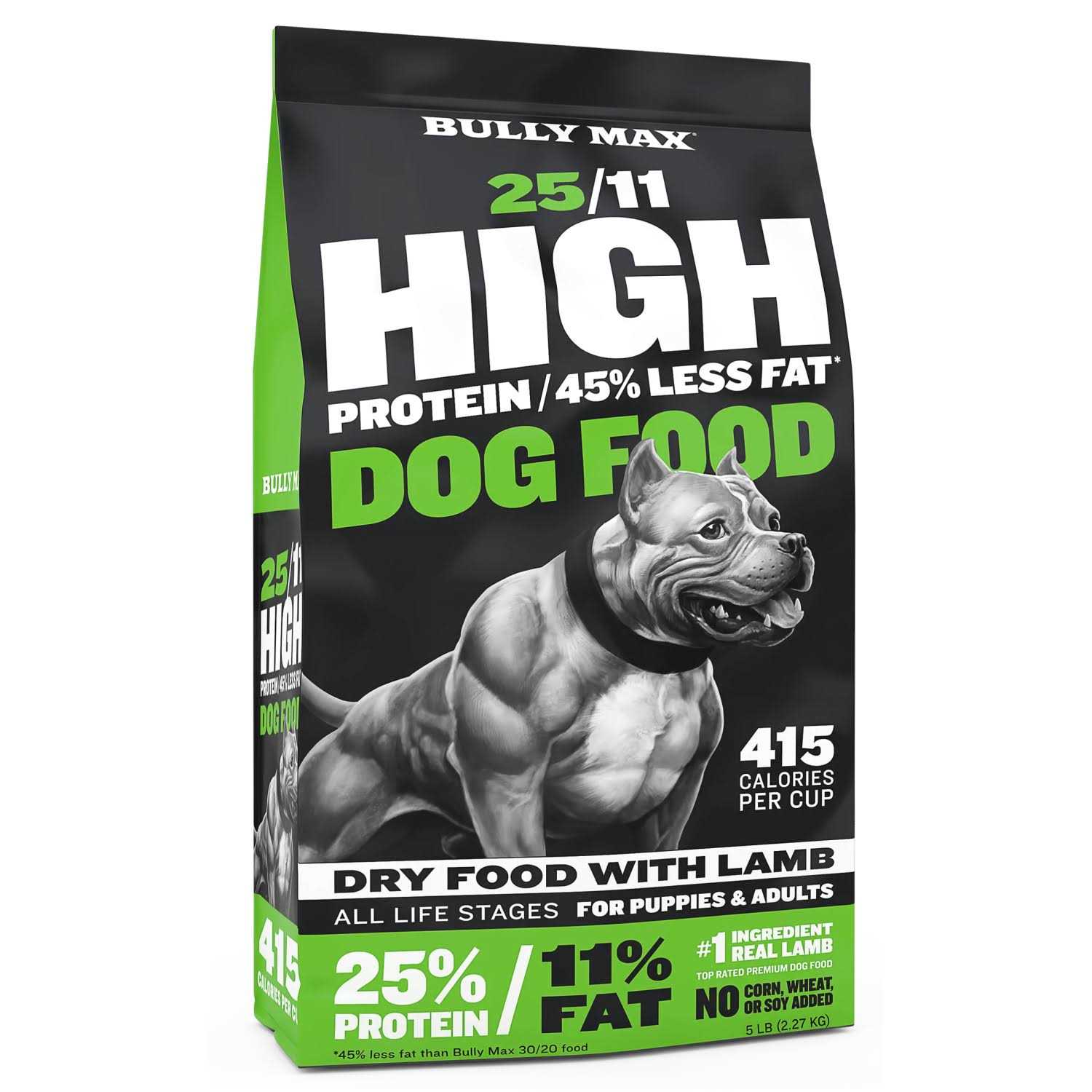 Bully Max 25/11 High Protein & Low Fat Dog Food Chicken-Free Lamb Flavor - Pet Supplies online store
