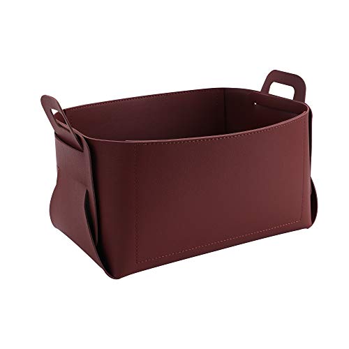 KINIVA Gift Baskets for Present-Valet Tray Organizer - Leather Dresser Organizer Box for Men and Women - Jewelry Accessories Catchall Vanity Tray for Table Desk Top (Green)