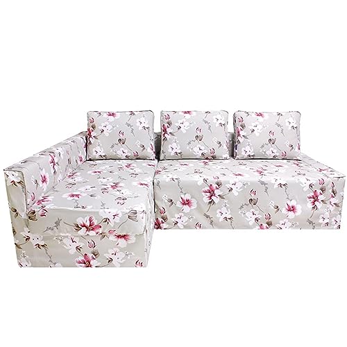 Couch Cover for IKEA Friheten Sofa Bed Sleeper, Couch Covers for Small Corner Couch, Sofa Slipcovers for Living Room, Couch Cover with Cushion and Throw Pillow Covers (FX-501, Left chaise)
