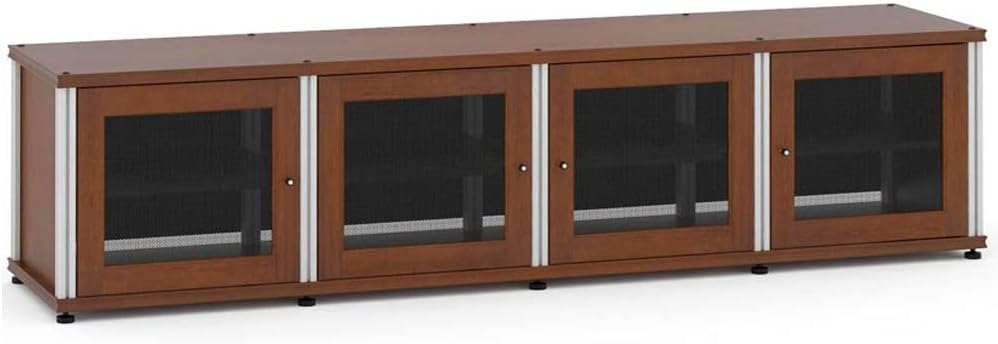 Salamander Synergy 247 Quad-Width AV Cabinet with Aluminium Posts (Dark Cherry)