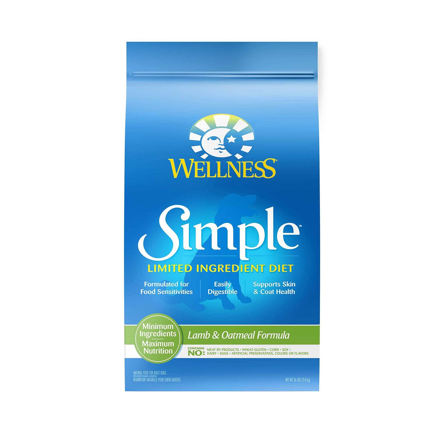 Wellness Simple Limited Ingredient Diet Lamb & Oatmeal Formula Dry Dog Food - Pet Supplies online store