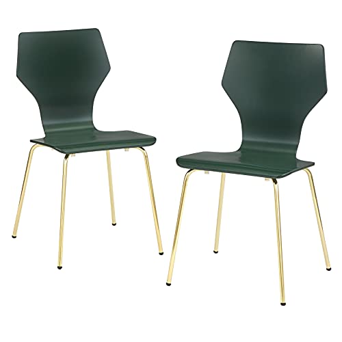 Target Marketing Systems Angelo:Home Enna Mid Century Modern Bentwood Dining Room Chair, Set of 2, Green