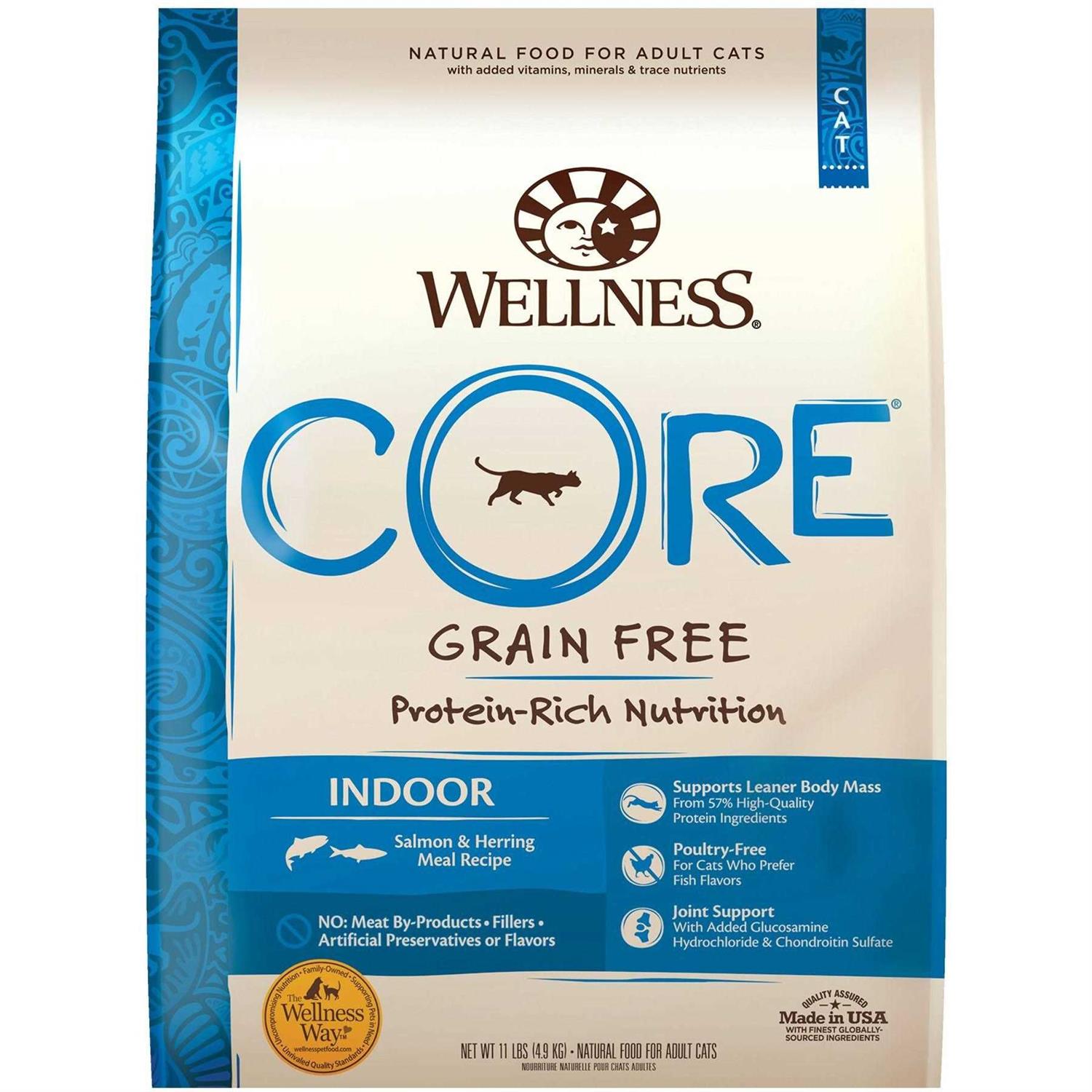 Wellness Core Grain-Free Indoor Salmon & Herring Meal Recipe Dry Cat Food - Pet Supplies online store