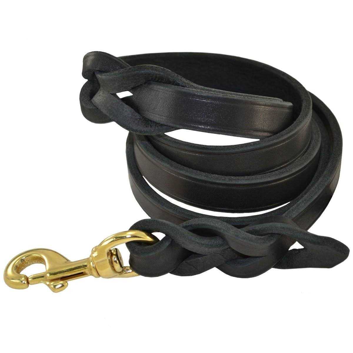 Signature k-9 Braided Leather Leash - Pet Supplies online store