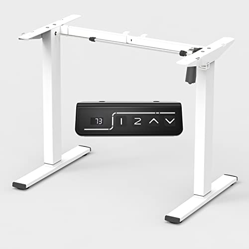 Height Adjustable Standing Desk Frame, Electric Sit Stand Desk Base with Automatic Memory Smart，Handset Ergonomic Standing Desk Base Workstation Frame for 40'' to 63'' Desk Tops（black Frame）