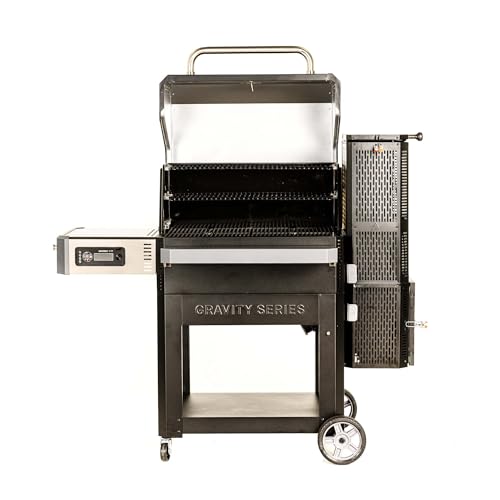 Masterbuilt? Gravity Series? 800 Digital Charcoal Grill, Griddle and Smoker with Digital Control, App Connectivity and 800 Cooking Square Inches in Black, Model MB20040221