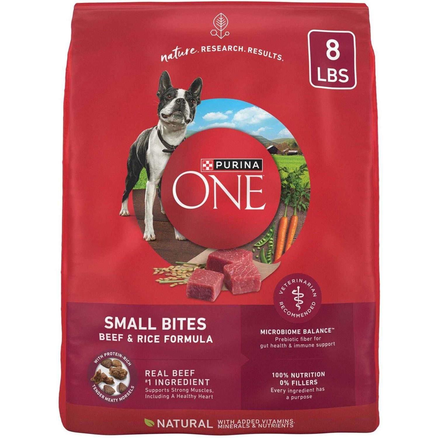 Purina ONE SmartBlend Small Bites Beef & Rice Formula Dry Dog Food - Pet Supplies online store