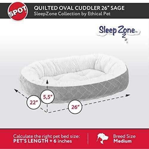 Ethical Pet Sleep Zone Quilted Oval Cuddler Bed - Pet Supplies online store