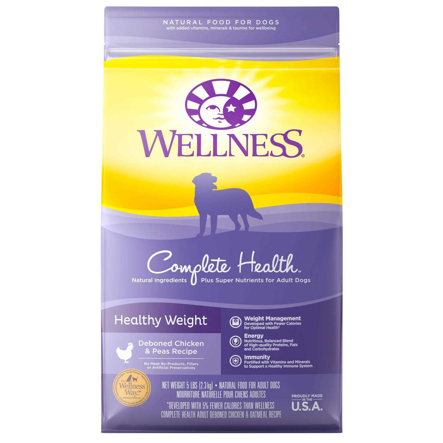Wellness Complete Health Healthy Weight Chicken Peas Recipe Dry Dog Food - Pet Supplies online store