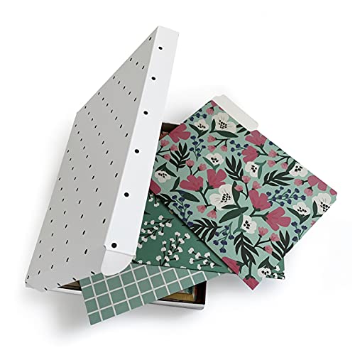 Decorative File Folders, Set of 12-3 Tab Cute File Folders Letter Size Decorative Colored File Folders Boho Manilla Folders 8.5 x 11 – Pretty File Folders Home Office Supplies (Mesmeric)