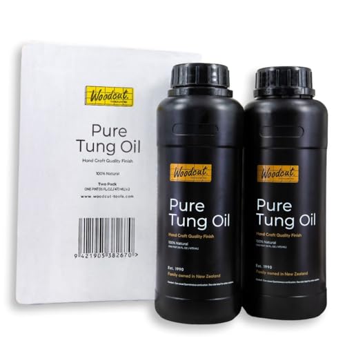 100% Pure Tung Oil, Food Safe (2) Countertops, Cutting Boards, Woodturning, Toys. Natural Wood Sealer for Indoor Floors Furniture. Waterproofing Outside Furniture, Garden Beds, Decks. Double Pack