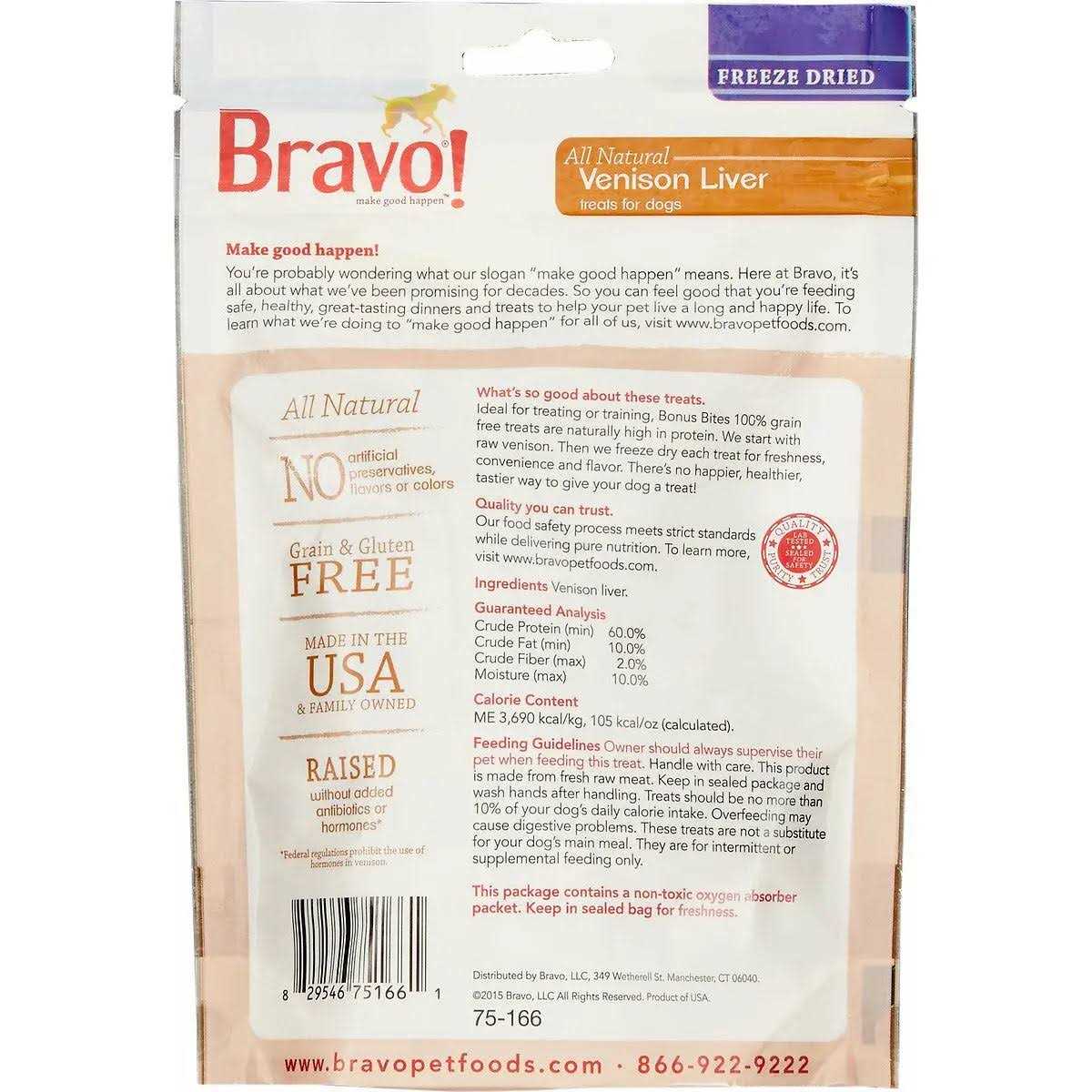 Bravo! Bonus Bites Freeze Dried Dog Treats - Pet Supplies online store