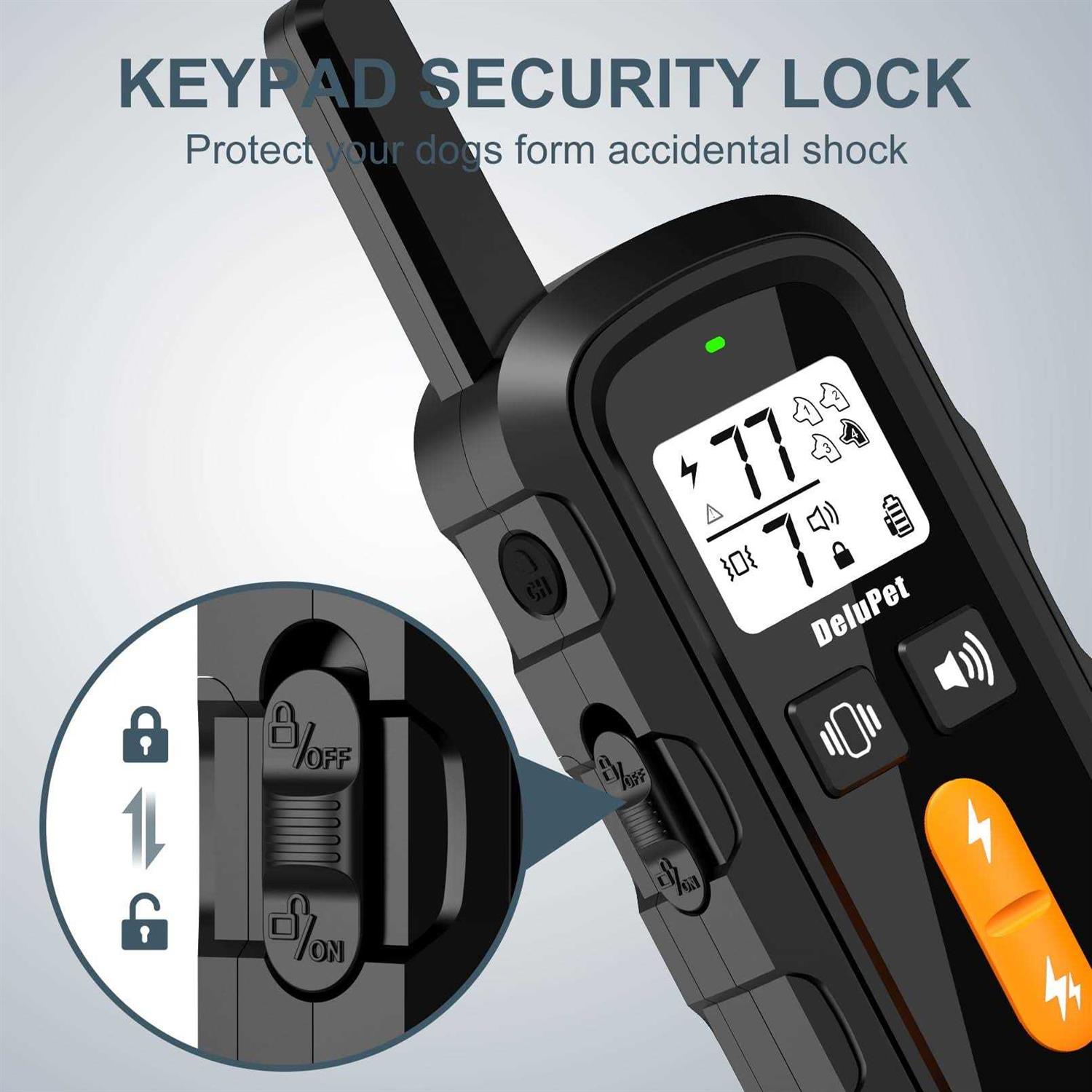 Delupet Dog Training Collar Dog Shock Collar with Remote 1600FT, Waterproof Collar, 3 Training Modes and 4 Channels - Pet Supplies online store