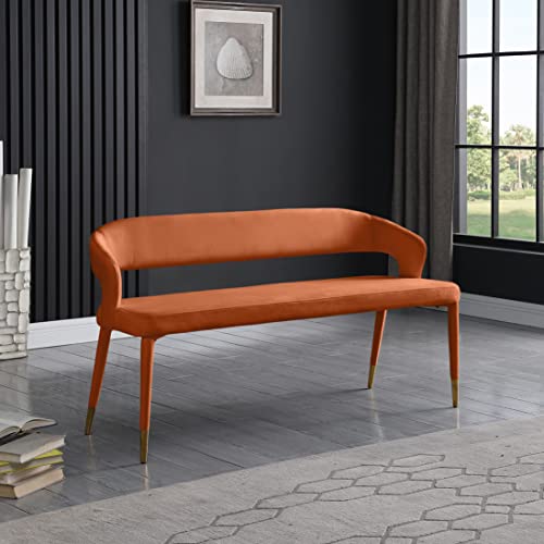 Meridian Furniture Destiny Collection Modern | Contemporary Upholstered Rounded Back Bench, 58.5