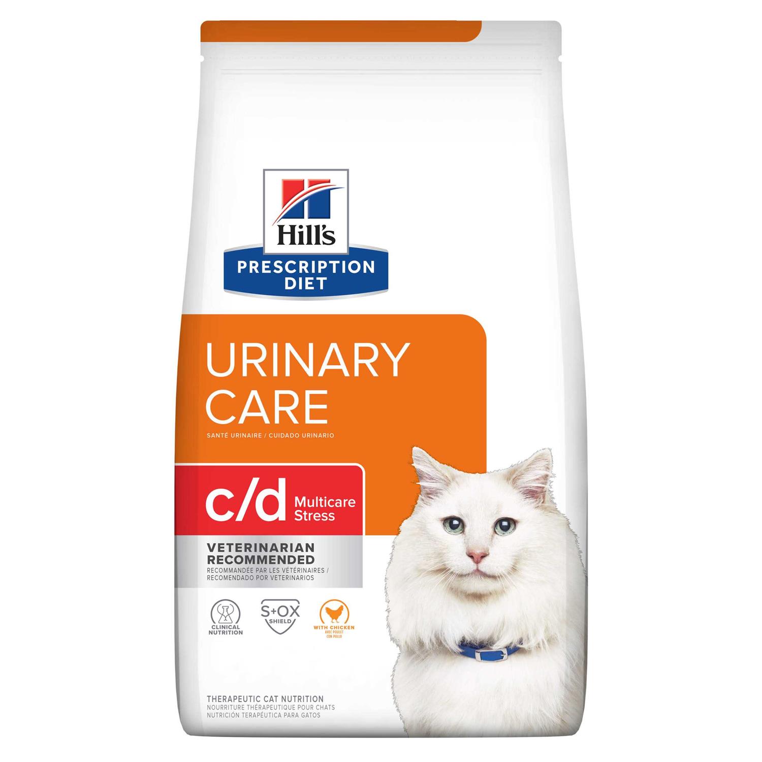 Hill&s Prescription Diet c/d Multicare Stress Urinary Care with Chicken Dry Cat Food - Pet Supplies online store