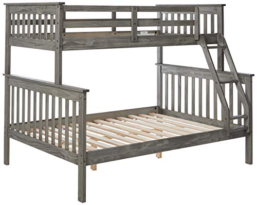 DONCO Twin/Full Light Espresso Mission Bunk Bed