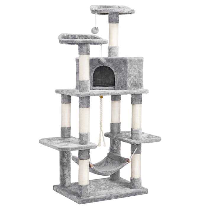 Topeakmart Light Gray Large Cat Tree with Plush Perch - Pet Supplies online store