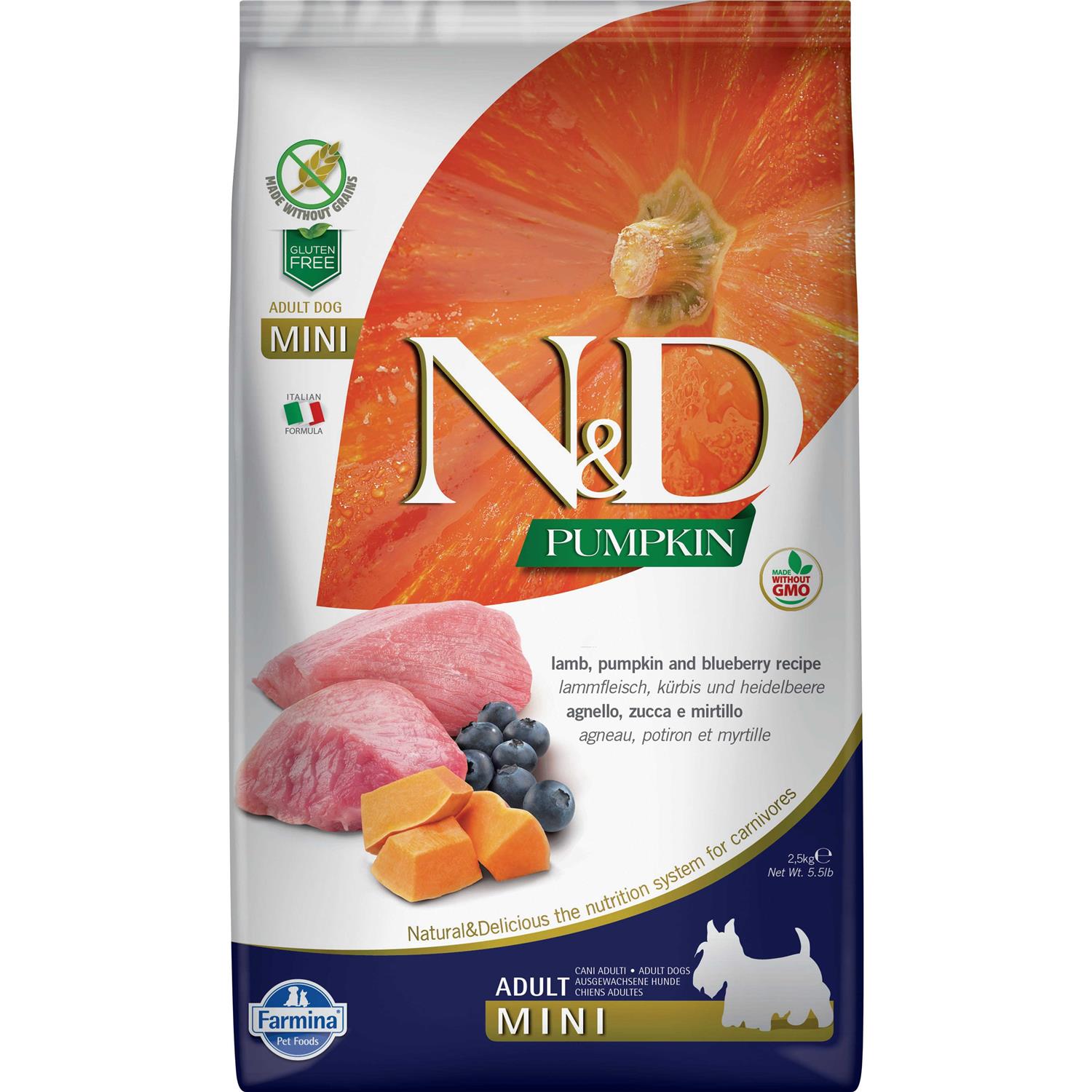 Farmina N&D Pumpkin Lamb & Blueberry Mini Dog Dry Food - Pet Supplies online store
