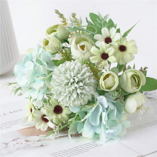 Artificial Flowers, Beautiful Artificial Silk Fake Flowers Bridal Wedding Floral Bouquets Home Office Decor