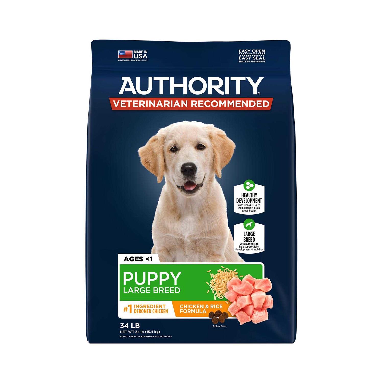 Authority Chicken Rice Formula Large Breed Puppy Dry Dog Food - Pet Supplies online store