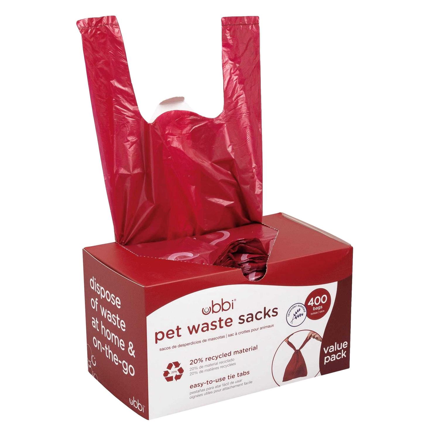 Ubbi Pet Waste Sacks, Lavender Scented Cat Litter Disposal Bags, Leak Proof and Easy Tie - Pet Supplies online store