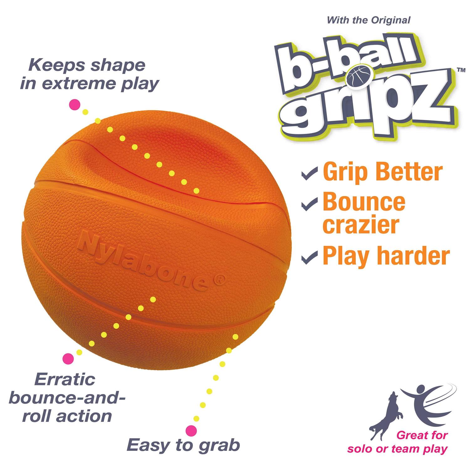 Nylabone Power Play Basketball B-Ball Gripz Dog Toy - Pet Supplies online store