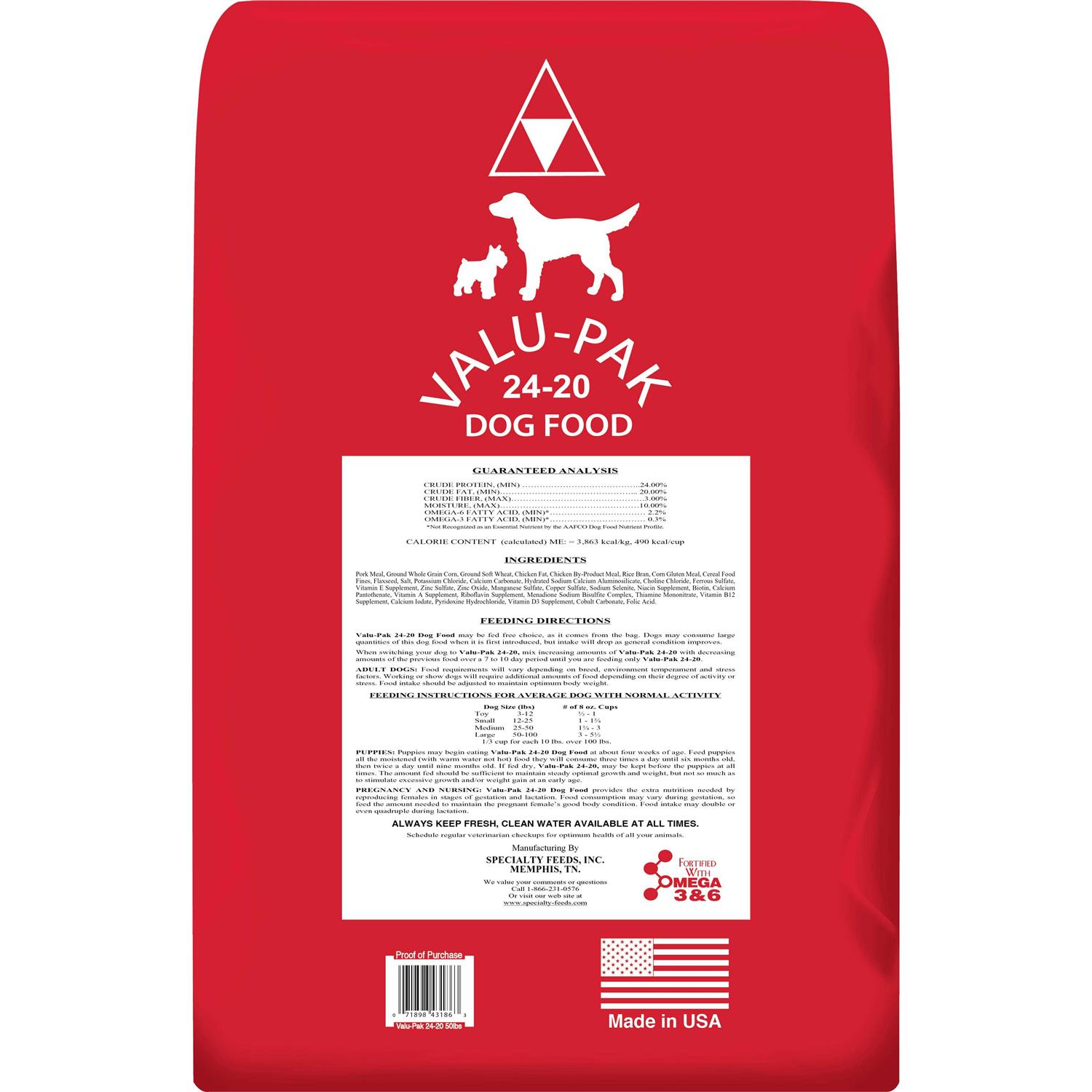Valu-Pak 24-20 Dog Food - Pet Supplies online store