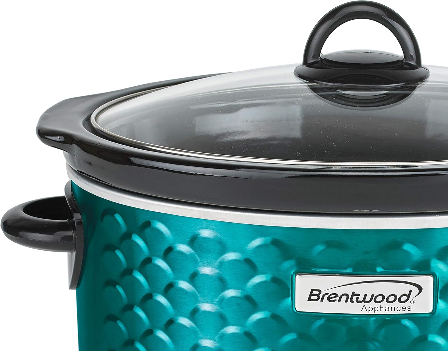 Brentwood SC-140BL Slow Cooker Scallop Pattern, 4.5 Quart, Blue