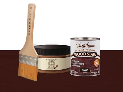Retique It Liquid Wood - Light Wood Half-Pint with Oil-Based Stain - Stainable Wood Fiber Paint - Put a Fresh Coat of Wood on it (8 Fl Oz (Pack of 1), Golden Oak)