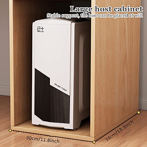 QQXX Modern L-shaped Desk with Storage Shelf,wood Corner Desk,computer Desk with Shelves,study Writing Desk Table with Hutch and Bookshelf,desk with Drawers for Home Office Furniture