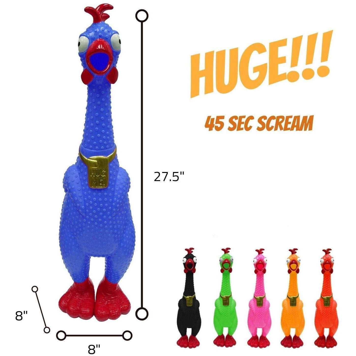 Animolds A Giant screaming Chicken the Hug Me squeaky Chicken Toy - Pet Supplies online store