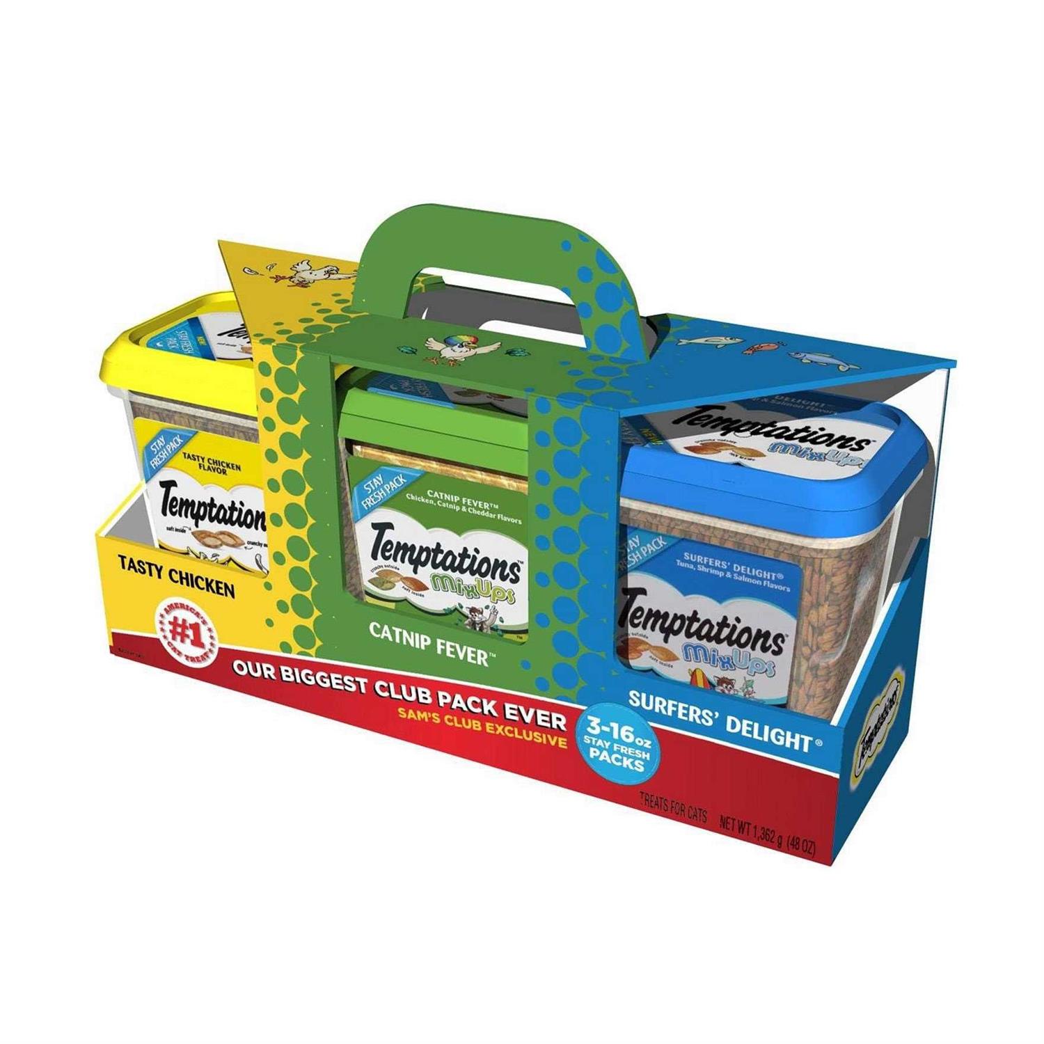 Temptations Cat Treats Catnip Fever/Sailors' Delight/Tasty Chicken - Pet Supplies online store