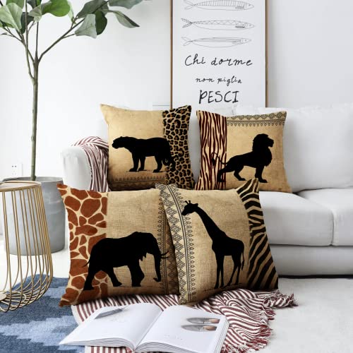 Blue and Grey Abstract Art Pillow Covers 16x16 Set of 4 Blue and Grey Art Modern Decorative Throw Pillow Cushion Cover for Bedroom Sofa Living Room