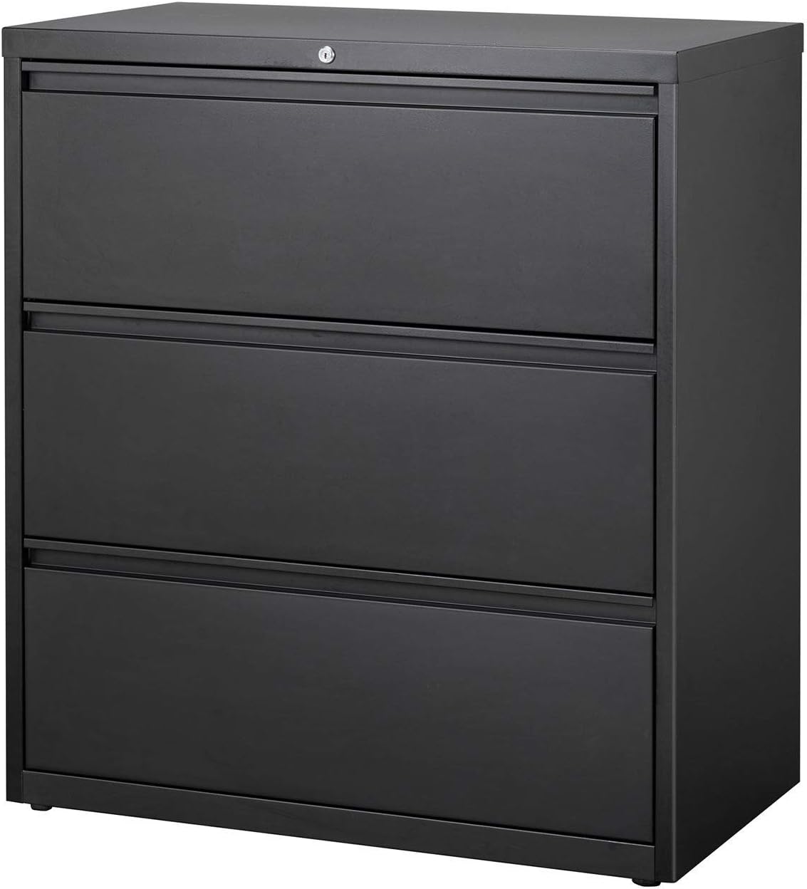 Hirsh Industries Lateral File Cabinet, 3 Letter/Legal/A4-Size File Drawers, Black, 36 x 18.62 x 40.25