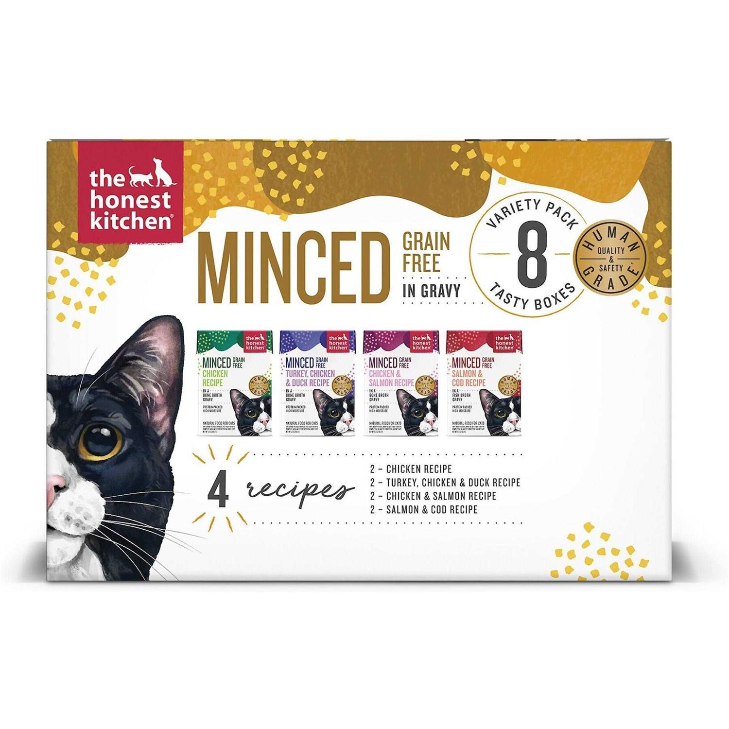 The Honest Kitchen Grain Free Minced in Gravy Wet Cat Food Variety Pack - Pet Supplies online store