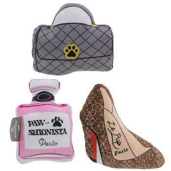 Fringe Studio Plush Dog Toy Set Paw-SHIONISTA - Pet Supplies online store