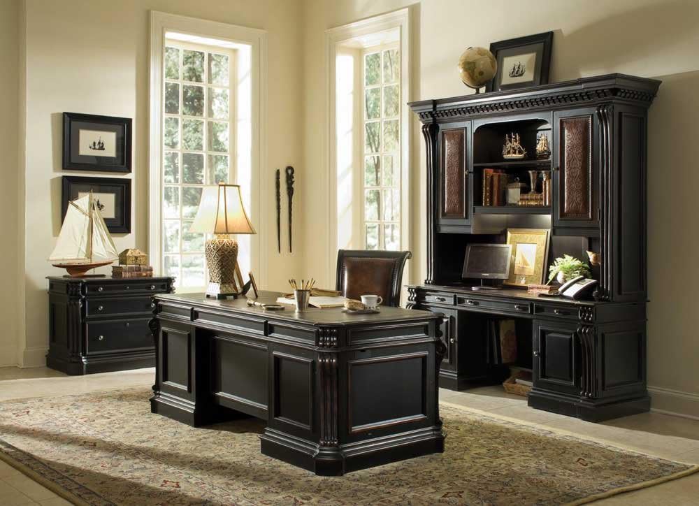 Hooker Furniture Telluride 2 Drawer Wood Lateral File Cabinet in Black