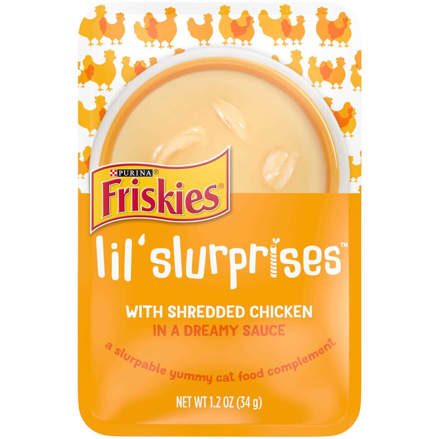 Friskies Lil Slurprises Shredded Chicken in Sauce Wet Cat Food Complement - Pet Supplies online store